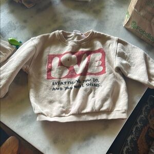 Zara Red Tan Graphic Hoodie